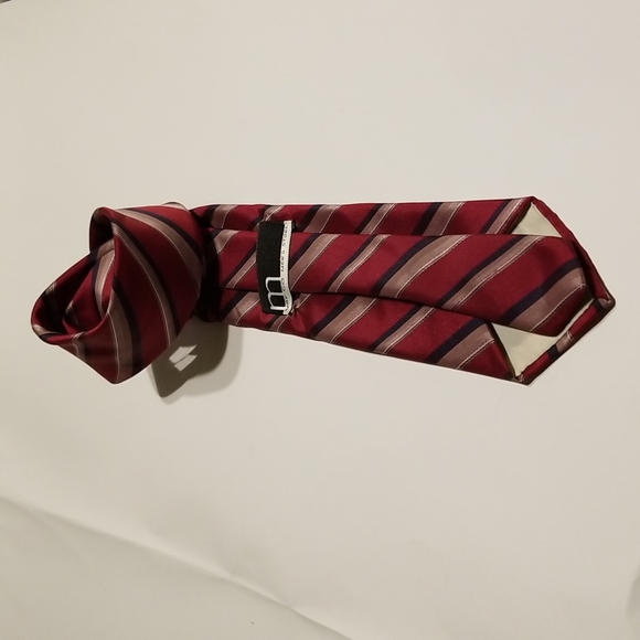 NWOT May Co. Mens Wear Power Red &Blue Strip Tie - Picture 2 of 3